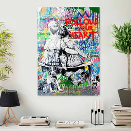 Wallity UV-721 Cuadro Decorativo de Vidrio Templado Multicolor 70 x 100 cm